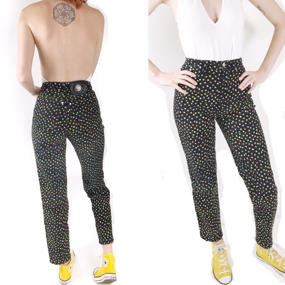 polka dot mom jeans